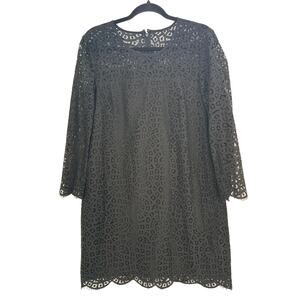 Gap Scallop Lace  Dress Black Medium